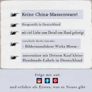 hergestellt vom handmade label bildermanufaktur wieka bloom