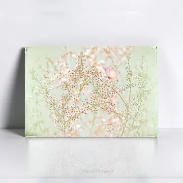 Baumblüte in Pastell, Wandbild Blumen im Shabby Landhausstil