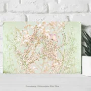Baumblüte in Pastell, Wandbild Blumen im Shabby Landhausstil. Blumenbild, Wandbild fürs Wohnzimmer als Leinwandbild, Kunstdruck oder Holzdruck., Holzdruck