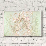 Baumblüte in Pastell, Wandbild Blumen im Shabby Landhausstil. Blumenbild, Wandbild fürs Wohnzimmer als Leinwandbild, Kunstdruck oder Holzdruck., gerahmt
