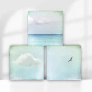 Ferne - Wandbilder, maritimes 3er Set im  Shabby Chic Landhausstil