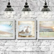 Küstenbilder, Bilder Set Strandläufer als Kunstdruck