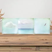 Ferne - Wandbilder, maritimes 3er Set im  Shabby Chic Landhausstil