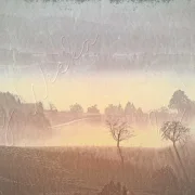 Nebel Landschaft im Herbst, Wandbild Landhausstil Leinwand