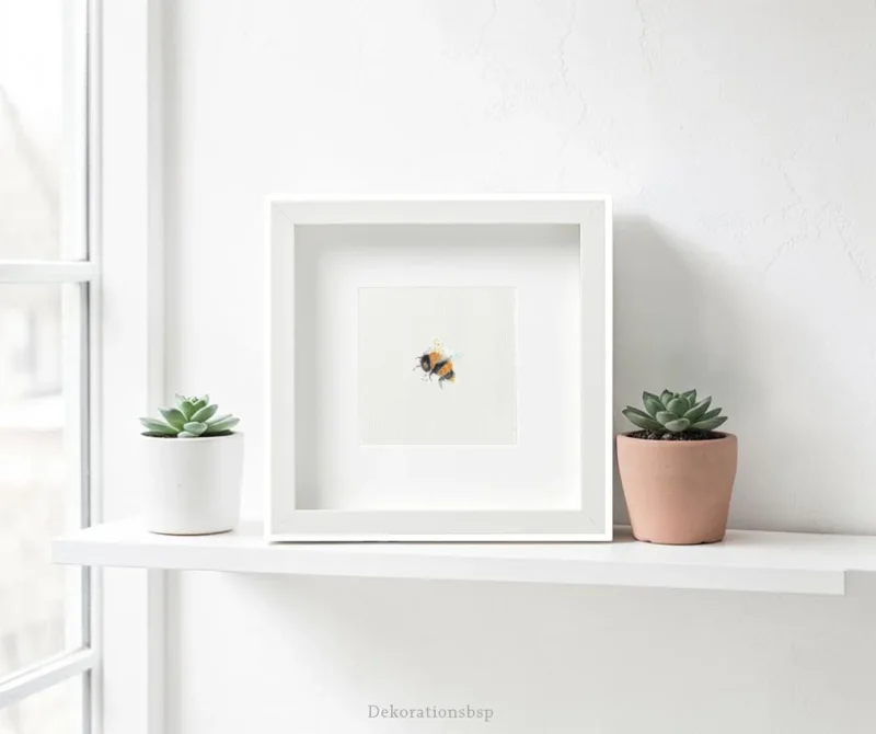 Kleine Hummel - Aquarell Miniatur, Kunstdruck auf Büttenpapier