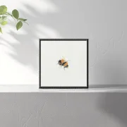Kleine Hummel - Aquarell Miniatur, Kunstdruck auf Büttenpapier