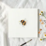 MHummel Miniatur, Kunstdruck nach handgemaltem Aquarelliniatur, Kunstdruck nach handgemaltem Aquarell, Blumenwiese