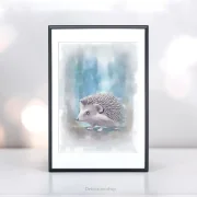 kleiner Igel, Wandbild für Kids, Kinderzimmer, Aquarell Poster Print kaufen
