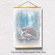 Kleiner Igel, Wandbild Waldtiere, Poster Print, Motiv für Kinderzimmer