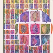 Bildauschnitt Leaves, Blätter, Poster nach handgemaltem Aquarell