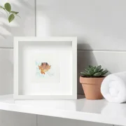 Kugelfisch, Miniatur, Kunstdruck nach handgemaltem Aquarell