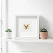 Eule Nachtvogel, Aquarell Miniatur Kunstdruck auf Büttenpapier