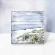 Küstenansicht Ostsee Darß - Maritimes Wandbild im Shabby Chic, Landhausstil