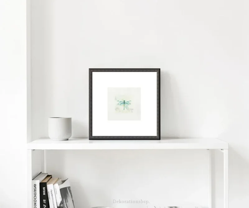 Libelle, Kunstdruck, Miniatur Aquarell minimalistisch