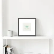 Libelle, Kunstdruck, Miniatur Aquarell minimalistisch