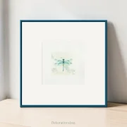 Libelle, Kunstdruck, Miniatur Aquarell minimalistisch
