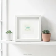 Libelle, Kunstdruck, Miniatur Aquarell minimalistisch