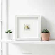 Hummel Miniatur, Kunstdruck nach handgemaltem Aquarell mit weißem Rahmen