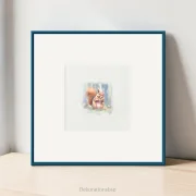 Eichhörnchen, Miniatur, Kunstdruck nach handgemaltem Aquarell