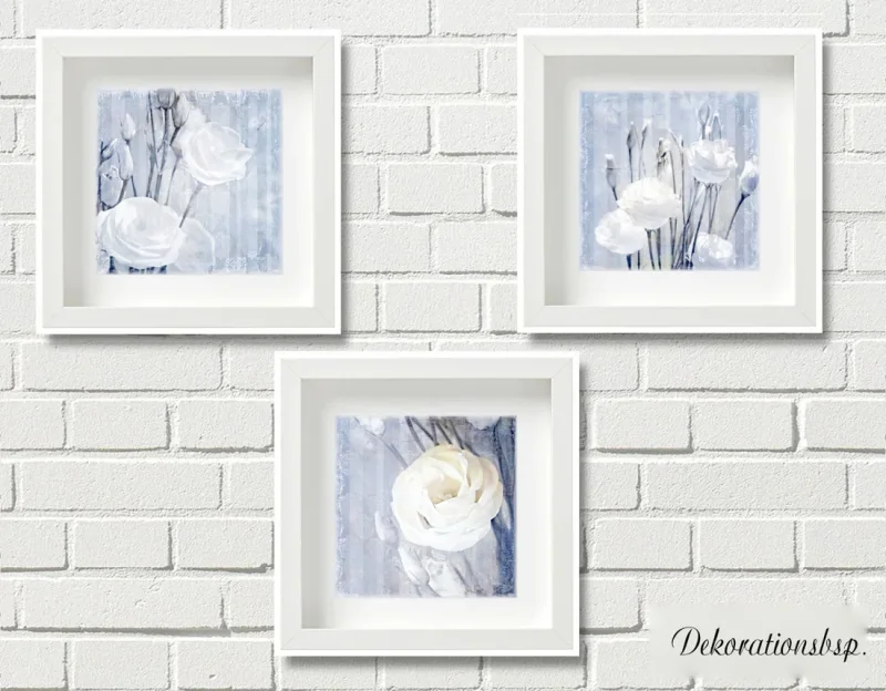 Lisianthus, Kollektion, Wandbilder - Blumen im nostalgischen Landhausstil  als Kunstdruck