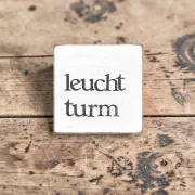 Leuchtturm, Holzblock, Holzschild mit Spruch, Maritimen Motiv