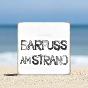 Ostsee, maritimer Holzblock im Shabby Chic