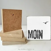 Beispiel, maritimer Holzblock mit Schriftzug, Spruch