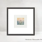 Miniatur, Kunstdruck, Wandbild Aquarell-Blumenwiese 03