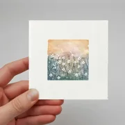 Miniatur, Kunstdruck, Wandbild Aquarell-Blumenwiese 03