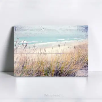 Ostsee Strand - Maritimes Wandbild im Shabby-Chic Landhausstil