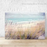 Ostsee Strand - Maritimes Wandbild im Shabby-Chic Landhausstil