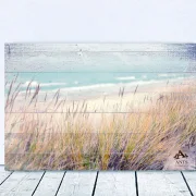 Ostsee Strand - Maritimes Wandbild im Shabby-Chic Landhausstil