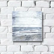 Küstenansicht Darß, Maritimes Wandbild im Shabby Landhausstil
