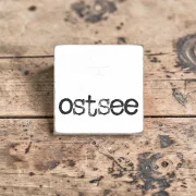 Ostsee, maritimer Holzblock im Shabby Chic