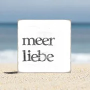 Ostsee, Maritimer Holzblock, Mini Holzschild mit Spruch