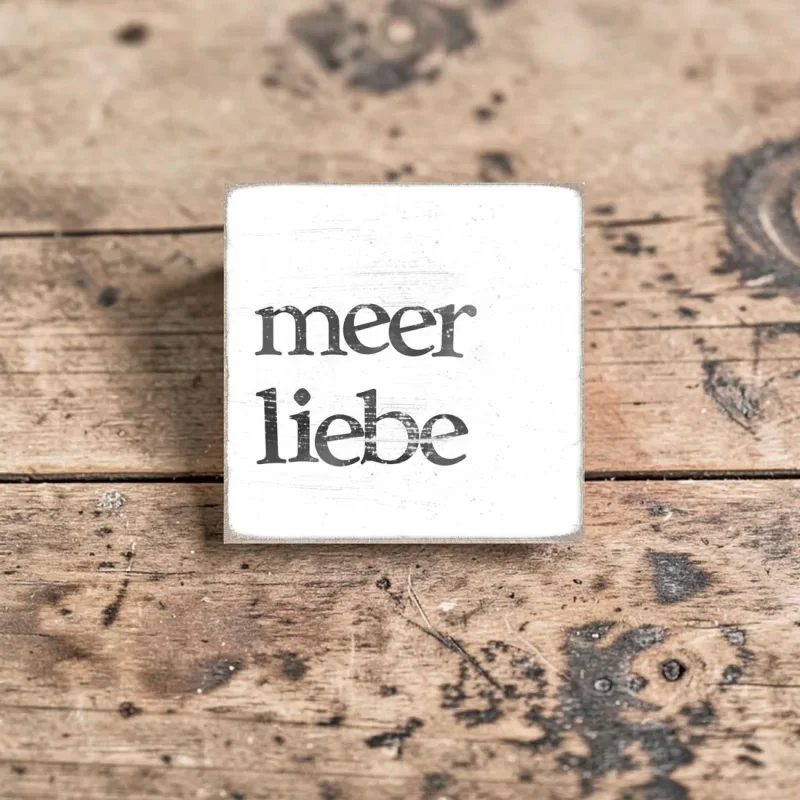 Ostsee, Maritimer Holzblock, Mini Holzschild mit Spruch