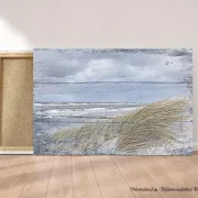 Dünen & Meer - Maritimes Wandbild im Shabby-Chic Landhausstil