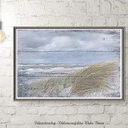 Dünen & Meer - Maritimes Wandbild im Shabby-Chic Landhausstil