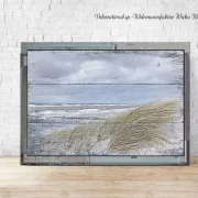Dünen & Meer - Maritimes Wandbild im Shabby-Chic Landhausstil