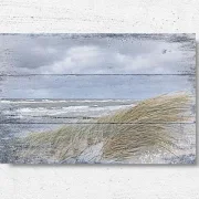 Dünen & Meer - Maritimes Wandbild im Shabby-Chic Landhausstil