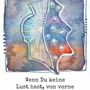 Affirmationskarte - Gib nicht auf - Handgemalte Klappkarte