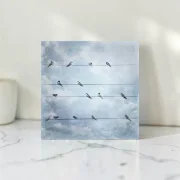 Wandbild Schwalben, Vögel im Shabby Chic Landhausstil