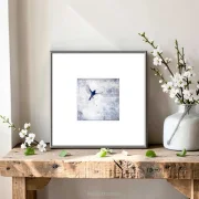 Kunstdruck Holzdruck - leinwanddruck holzdruck Kunstdruck Wandbild kleiner Vogel im Shabby Chic Landhausstil