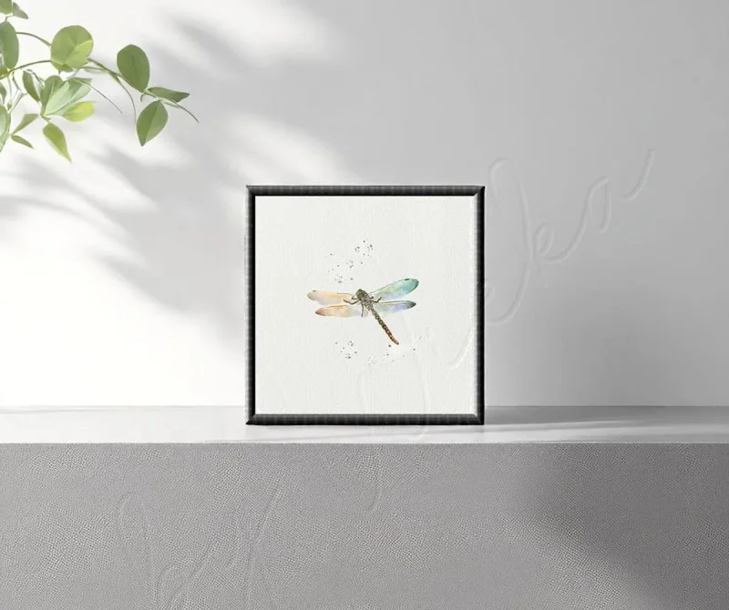 LIEBELLE in Pastell - Aquarell Miniatur Kunstdruck auf Büttenpapier