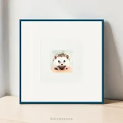 Miniatur,Igel,  Miniatur, Minibild, Kunstdruck nach handgemaltem Aquarell