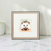 Miniatur,Igel,  Miniatur, Minibild, Kunstdruck nach handgemaltem Aquarell