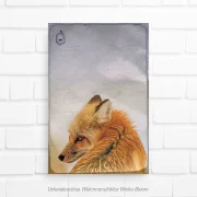 Wandbild Waldtiere - Fuchs im Shabby Chic Vintage Style, Landhausstil als Leinwandbild kaufen