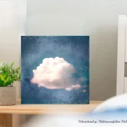 Wolkenzauber, Wandbild im Vintage Style, Shabby-Chic, Landhausstil als Holzdruck
