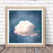Wolkenzauber, Wandbild im Vintage Style, Shabby-Chic, Landhausstil als Kunstdruck