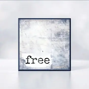 Free, Wandbild im rustikalen Shabby Chic